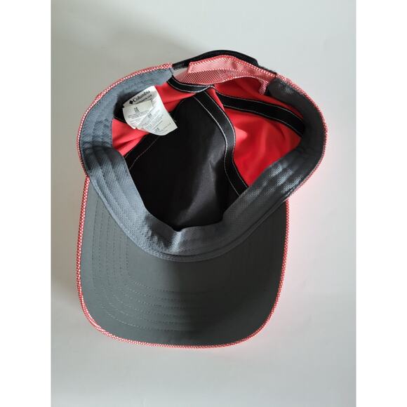 Columbia Unisex Red White Polka Dot Polyester Coolmax Adjustable Cap Hat